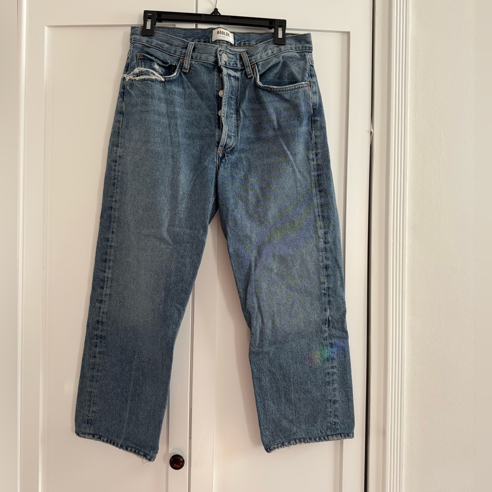 Agolde 90s Crop Mid Rise Straight Leg Jeans